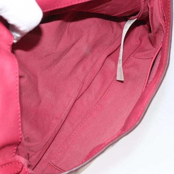 BURBERRY Nova Check Shoulder Bag PVC Pink Beige Auth 114520 - Picture 10 of 16